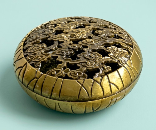 Vintage brass incense burner - incense,