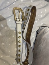 Prada Cream Studded Belt- 38