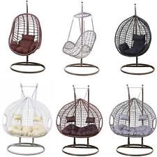 Outdoor Egg Chair Swing SET- Rattan Cocoon Swing Garden Seat COMPLETE