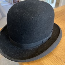Vintage Black felt Bowler Hat