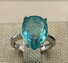 Paraiba Tourmaline 925 Silver Ring Size 55