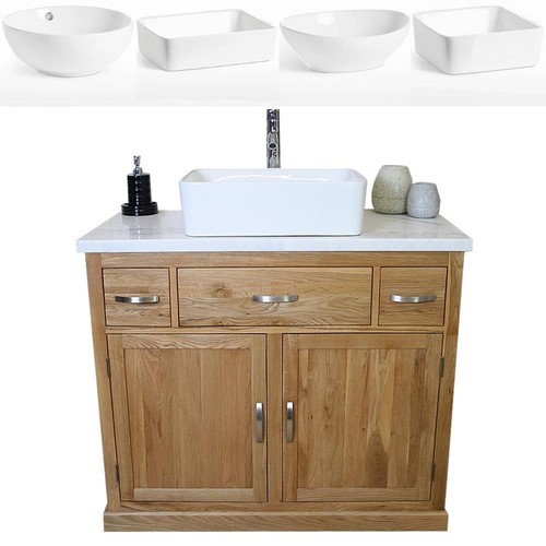 Bathroom vanity unit - bathroom, oak