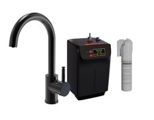 Single Lever 3-in-1 Instant Boiling Hot Water Tap – Matt Black - Full Kit