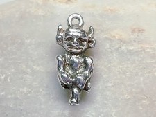 Sterling Silver 925 Lincoln imp Bracelet Charm Pendant Vintage Goblin Devil Gift