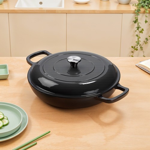 Cast iron shallow casserole - shallow,