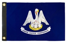 Louisiana Flag 12x18in Boat