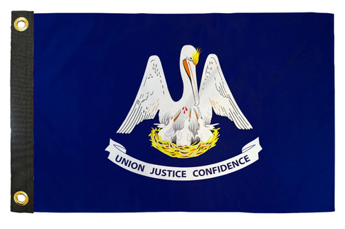 Louisiana flag 12x18in boat - 12x18in,