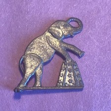 Vintage Rare Cracker Jack Gumball Metal Stand Up Circus Elephant