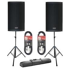 2 x FBT X-Lite 112A with Stands & Cables