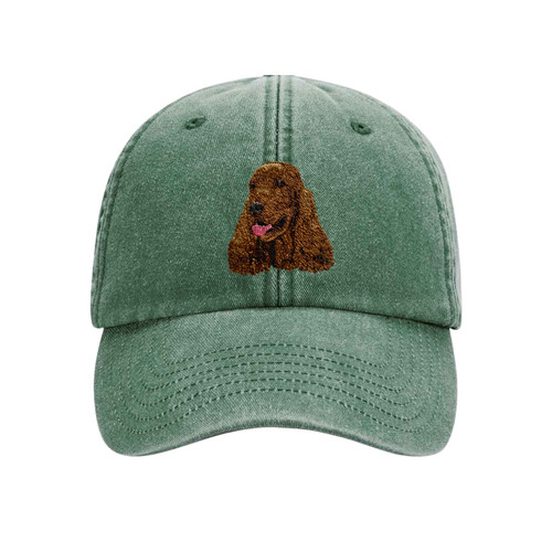 Cocker spaniel red - red, embroidered