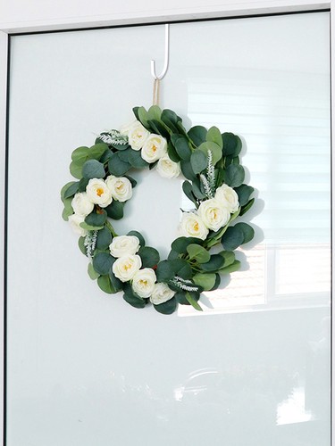 White wreath hanger - white,