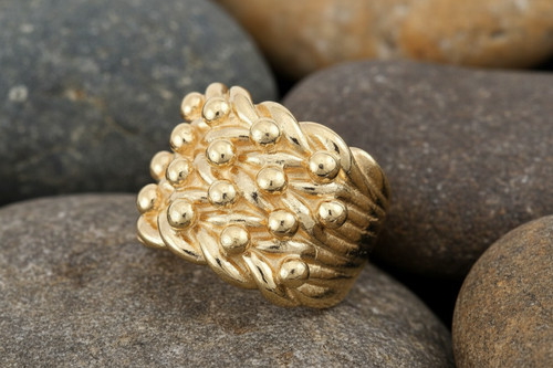 Yellow gold keeper - keeper, ring