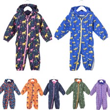 Rydale Kid's Fleece Lined Puddle Suit Waterproof Rain Suit Splashsuit 7 Colours