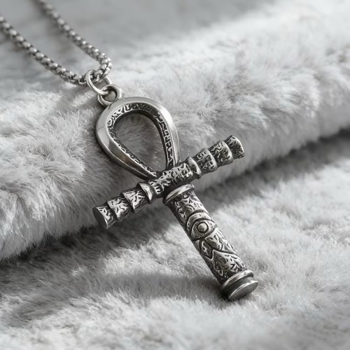 Ankh cross pendant necklace - ankh,