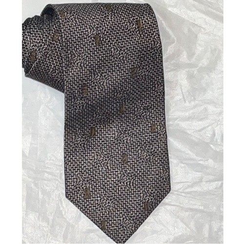 Vintage format silk tie - silk, ~