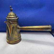 Brass Coffee Pot with Bird