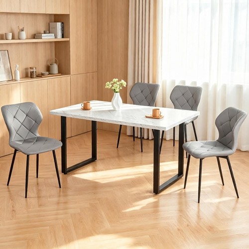 Wooden table marble effect and - table,
