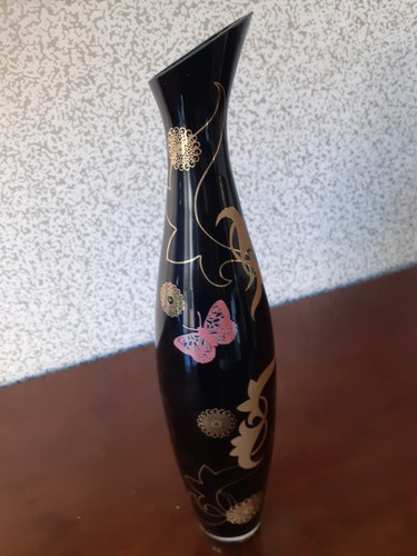 Goebel red butterfly glass - red,