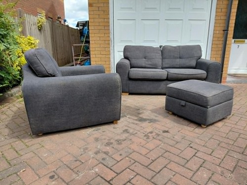 Grey seater with armchair - 2,