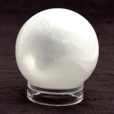 Selenite Crystal Ball Quartz Sphere Spiritual Healing Cleansing & Stand  3 Sizes