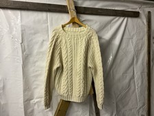 Aran Wool Jumper Cream Size