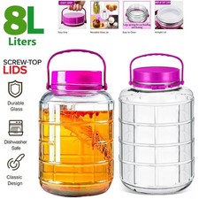 Large 8L Glass Storage Jar