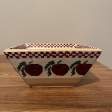 Nicholas Mosse Pottery Ireland Apple Pattern Square Bowl 5" x 5"