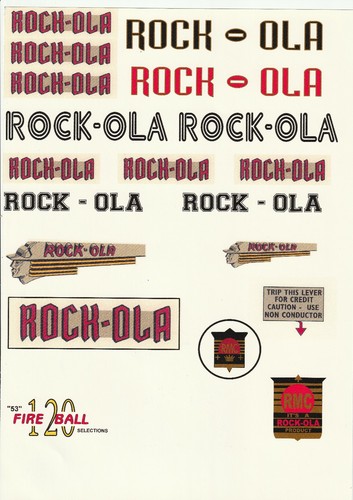 Jukebox rock ola decal - rock-ola,