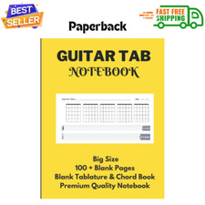 Guitar Tab Notebook: Blank Tablature & Chord Book for Guitar Manuscript with....