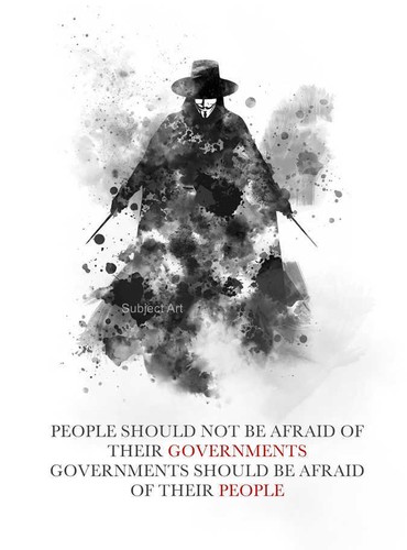 Art print for vendetta quote - art,