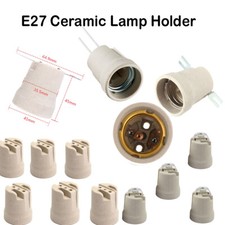 Bulb Holder E27 Ceramic Lamp Holder  Vintage Lamp Holder Base Pendant Socket UK