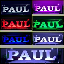 Personalised RGB USB Truck LED Light – Engraved Name Lorry Interior Gift