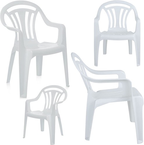 Stackable white plastic - white,