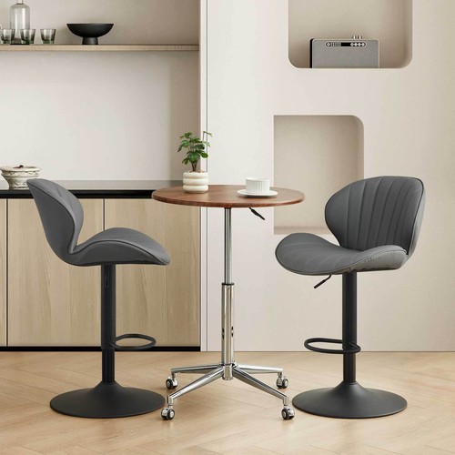 2pc swivel bar stools faux - 2pc,