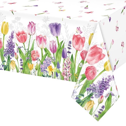 Tulip flower tablecloth - tablecloth, floral