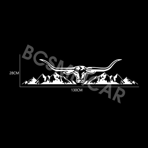 Car stickers longhorn cow - stickers,