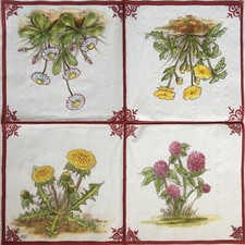 4 paper napkins Dandelion