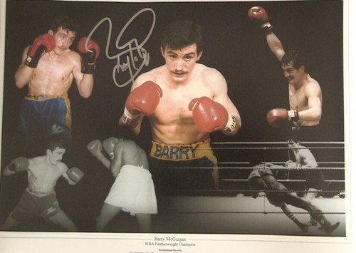 Barry mcguigan signed - signed, montage