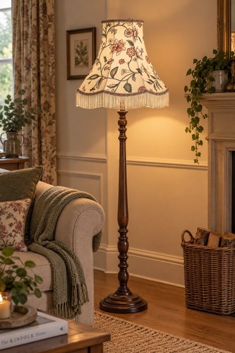 Vintage floral scalloped bell - scalloped,