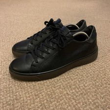 ECCO Men's Street Tray Leather Classic Sneakers Black Casual Shoes UK 9 / EU 43