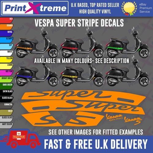 Vespa super stickers - super,