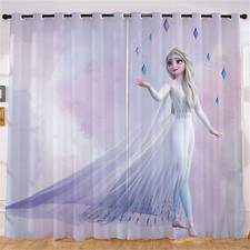 Frozen Princess Curtains Windows Decor Kids Bedroom Living Room Customizable