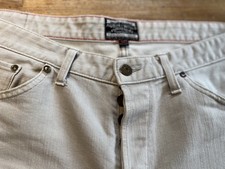 AUBIN & WILLS CREAM JEANS (WAIST 36)