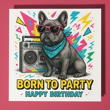 80s French Bulldog   -  Happy