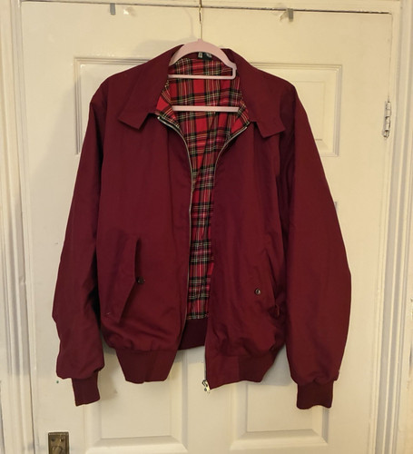 Men red harrington jacket - harrington,