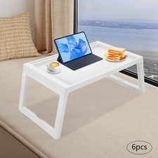 Laptop Table Stand Lap Sofa Bed Tray Foldable PC Notebook Desk With Phone Slot