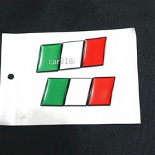 2x Black Italy Flag Matte
