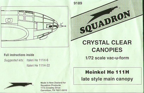 Squadron canopies sqs9189 72 - sqs9189, 1:72