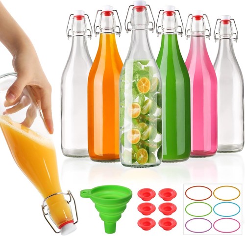 Flip top glass - glass, 32oz