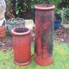 2 X Old Vintage Chimney Pots